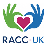 RACC-UK logo (shows two hands tocuhing thumbs and forefingers around a heart).